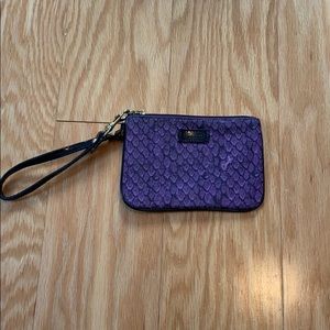 Coach purple snakeskin wristlet
